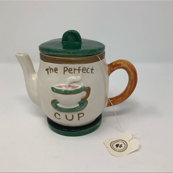 Vintage 1 cup English Tea Bag Tea Pot with Lid - Picture 1 of 6